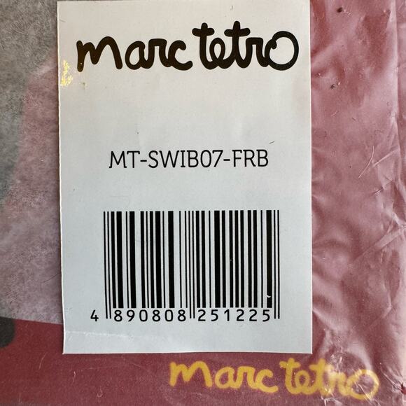 Marc Tetro Red Frenchie NWT Box and in Polly Wristlet Wallet Striped Interior - Picture 8 of 9